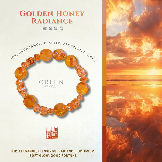 Golden Honey Radiance Crystal Bracelet
