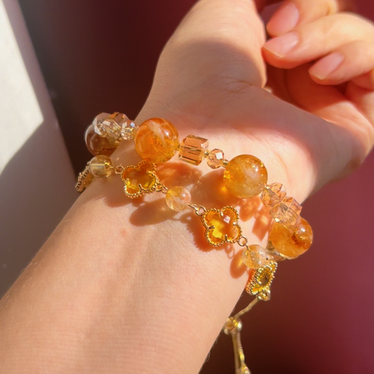 Golden Honey Radiance Crystal Bracelet