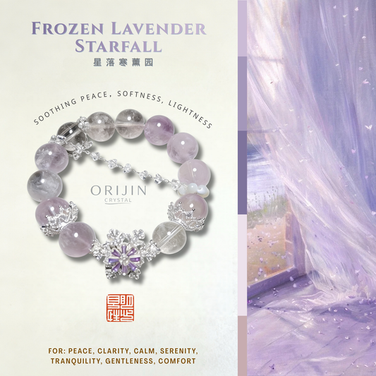 Frozen Lavender Starfall Crystal Bracele