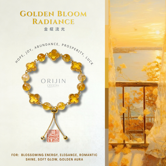 Golden Bloom Radiance Crystal Bracelet